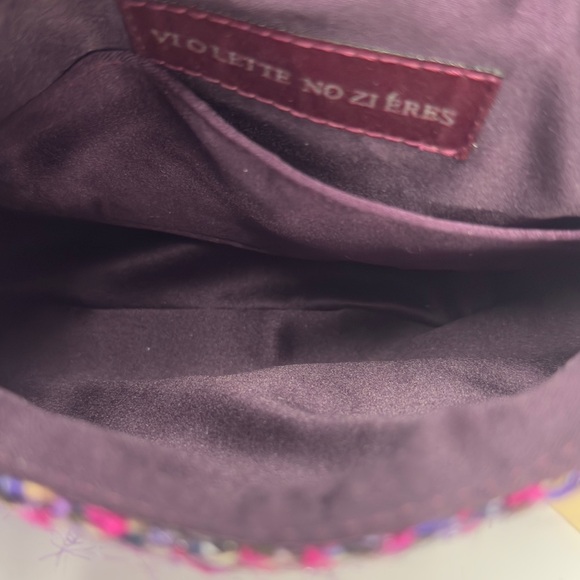 Vintage Violette No Zieres Chic Tweed Mini Bag with Gold Chain - Picture 5 of 7